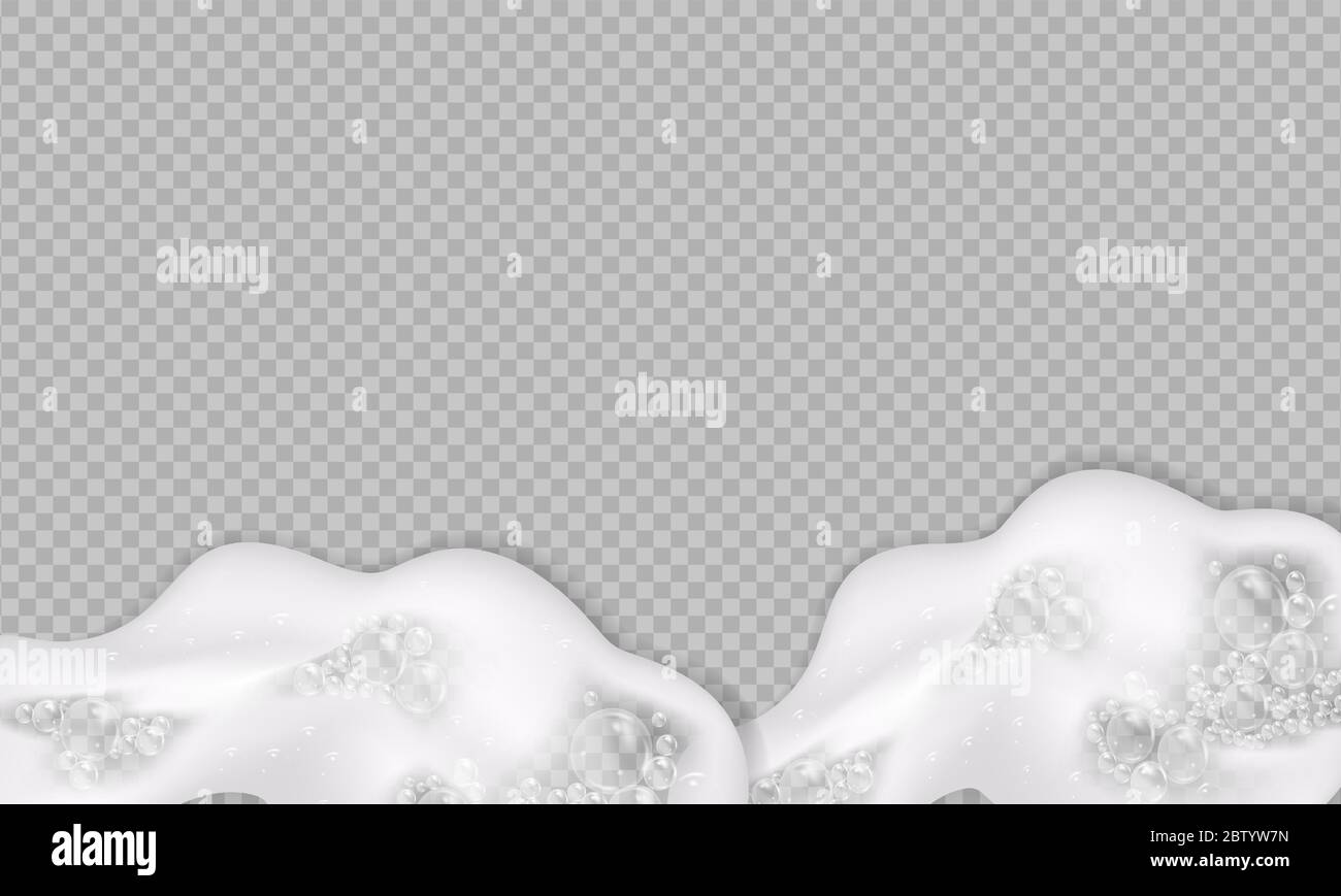 Bath foam isolated on transparent background Stock Vector Image & Art ...
