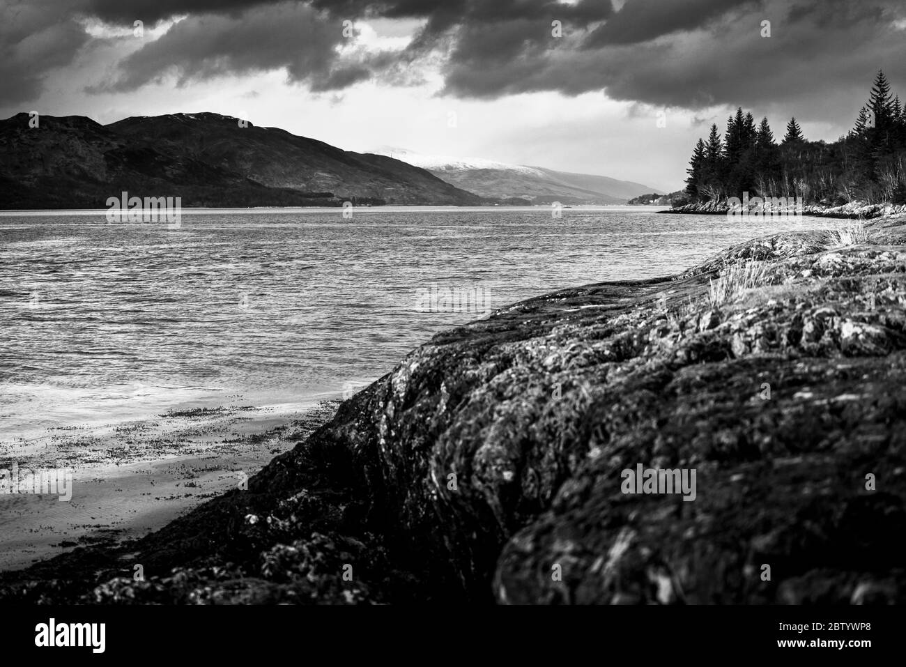 Scottish highlands view Black and White Stock Photos & Images - Alamy