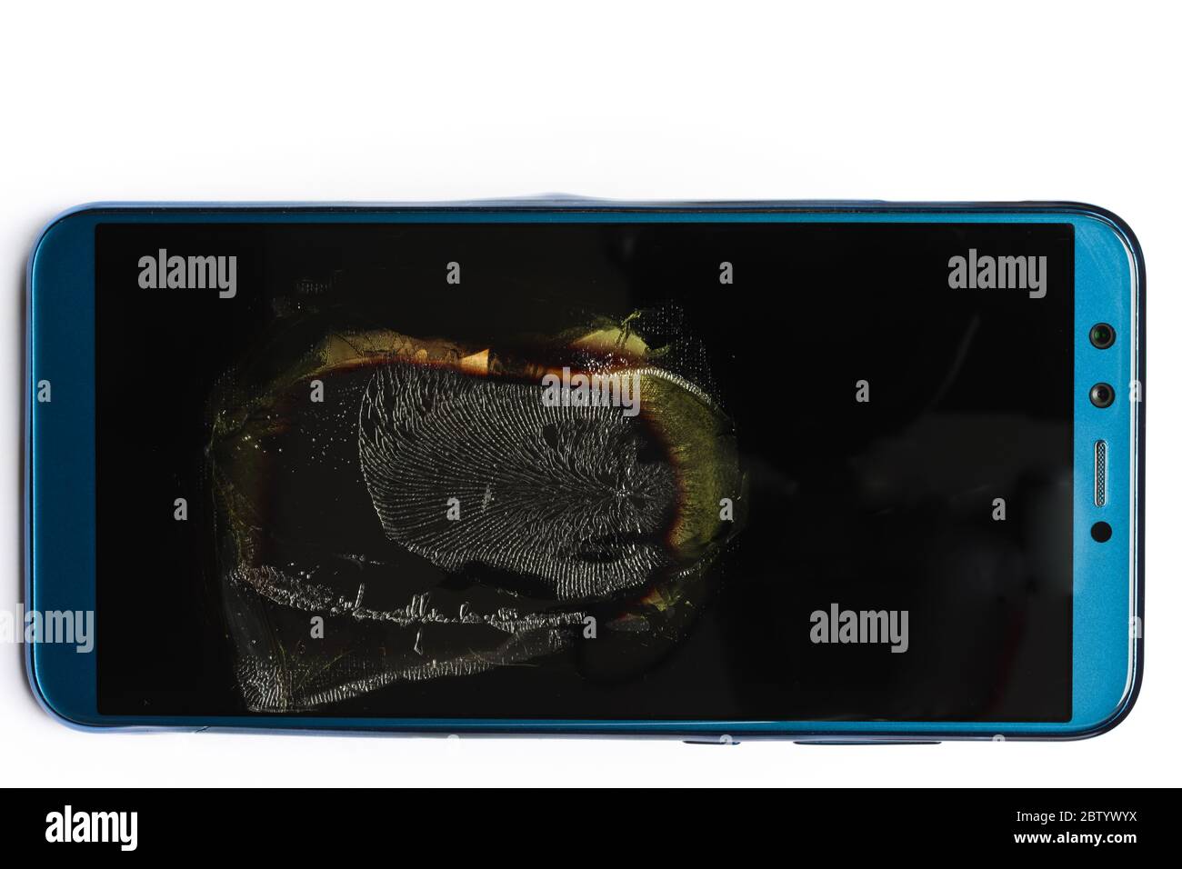Situation after failed replacing smartphone battery Stock Photo