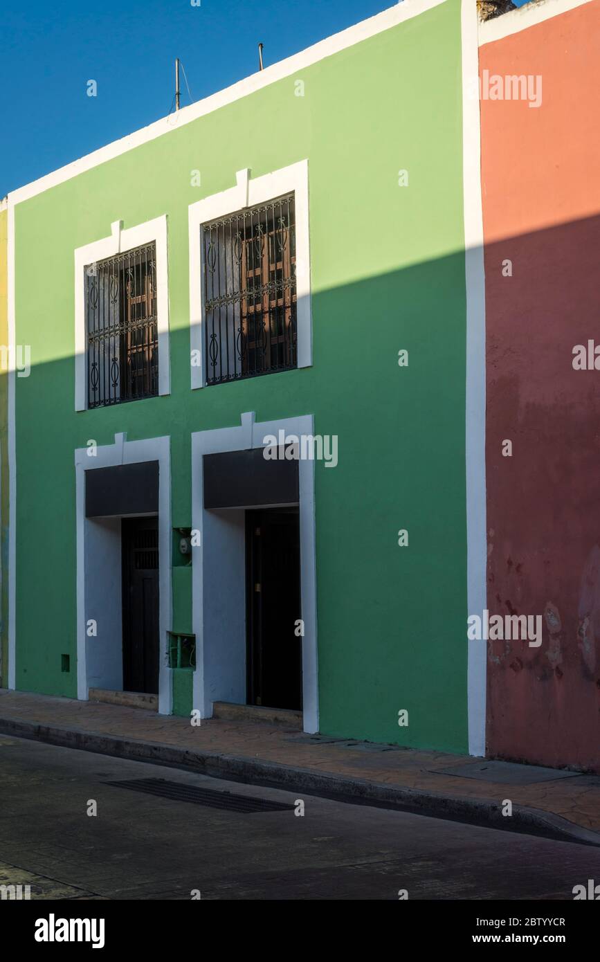 Typical elegant house, Valladolid, Yucatan, Mexico Stock Photo