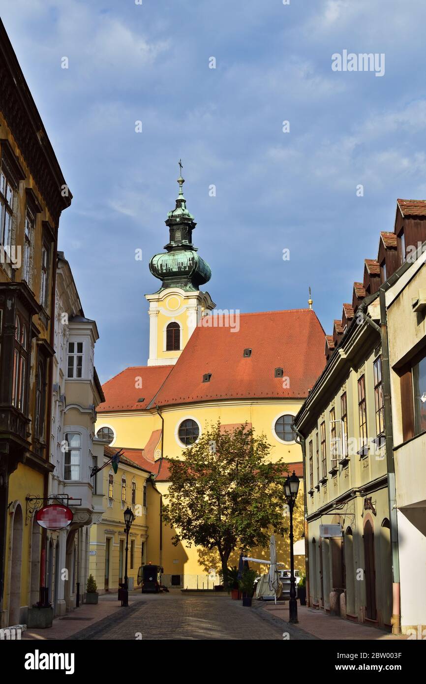 Carmelite church in Gyor, Hungary, vertical Stock Photo