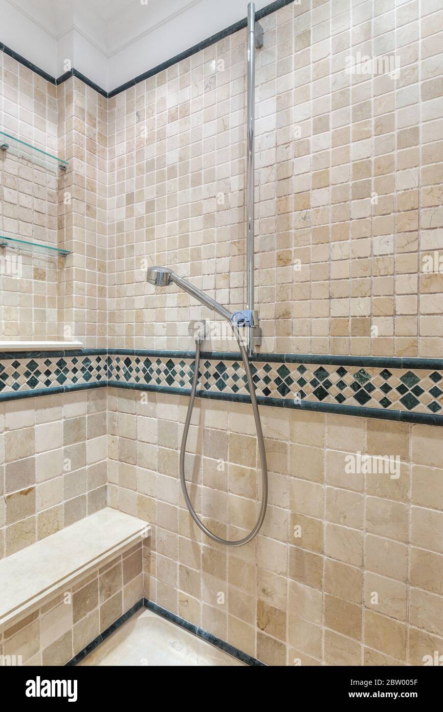 Modern bathroom with ceramic hob. European hotel design. Close-up Stock  Photo - Alamy