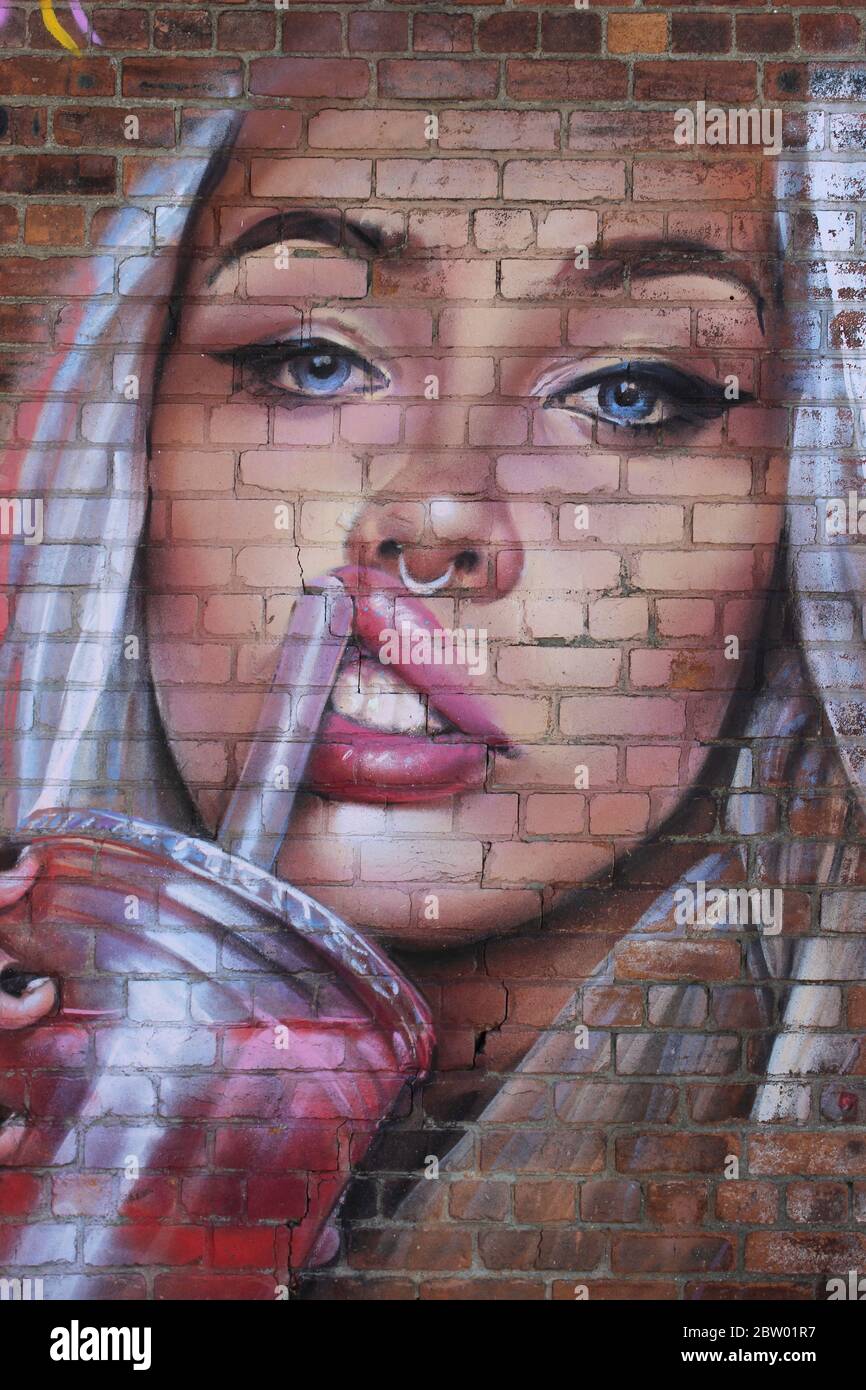 Graffiti - Teenage Girl With Attitude by Irony Stock Photo