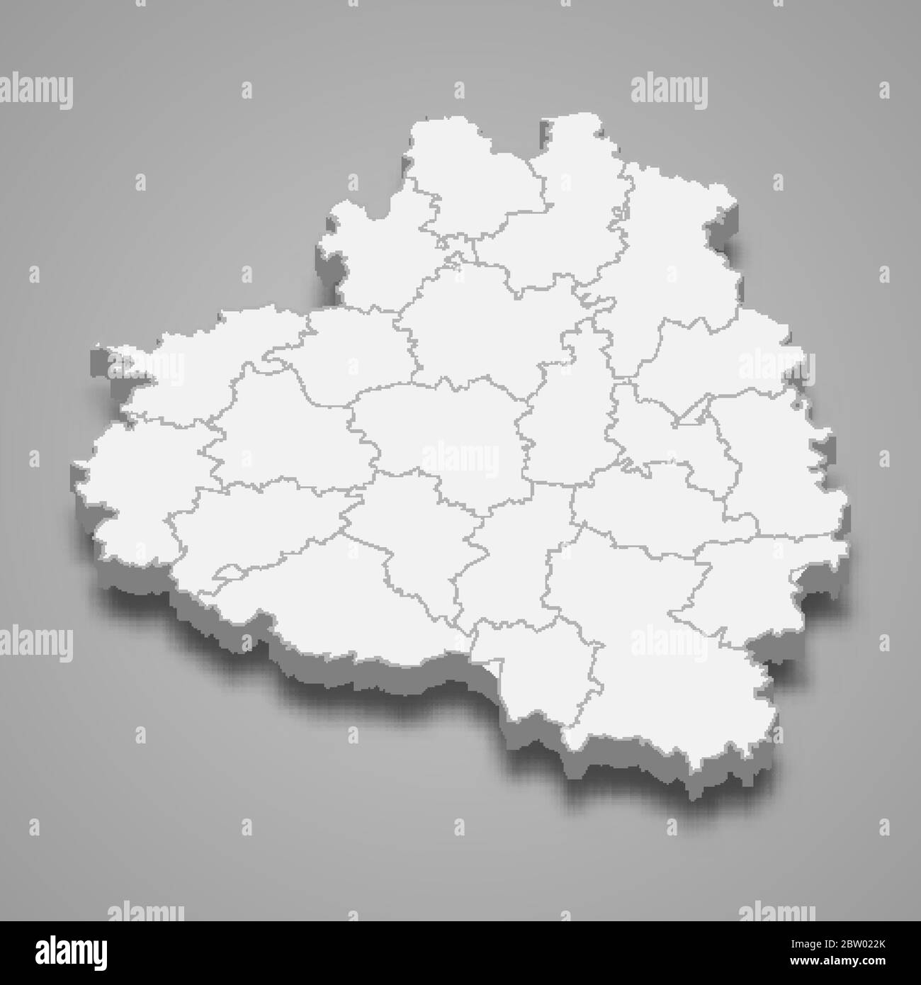 3d map of Tula Oblast is a region of Russia Stock Vector Image & Art ...