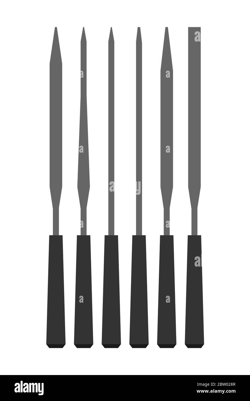 Set of rasp hand file tools vector flat illustration Stock Vector Image