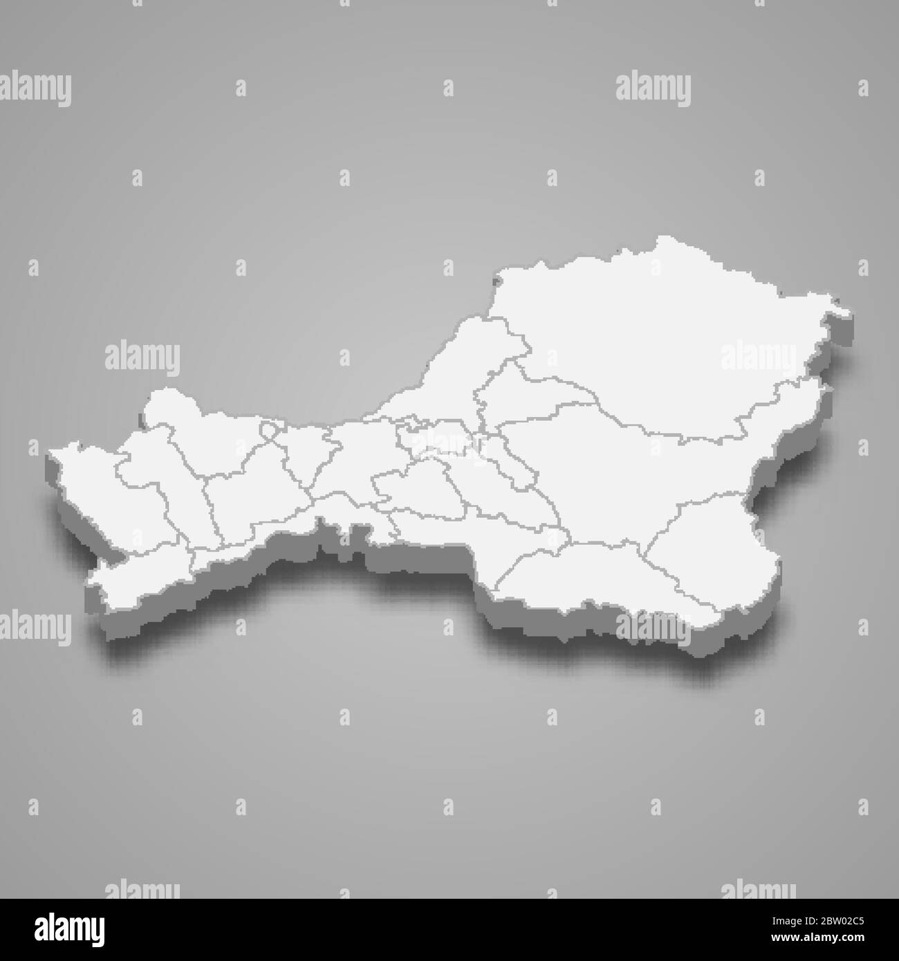 3d map of Tuva is a region of Russia Stock Vector Image & Art - Alamy