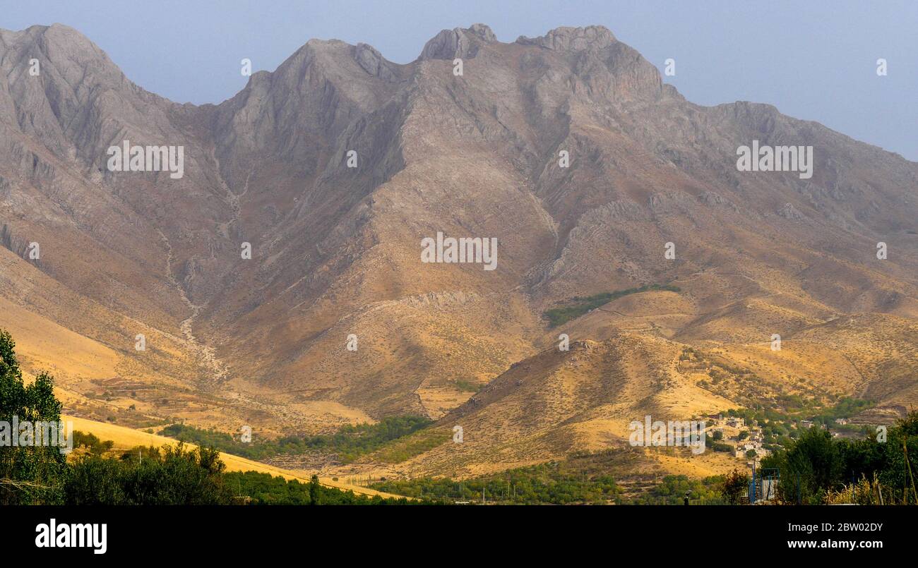 Beautiful view of the mountains of the Zagros mountains (Iranian Kurdistan) Stock Photo