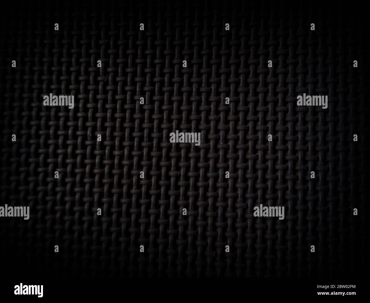 Black fabric texture created on plastic material Stock Photo