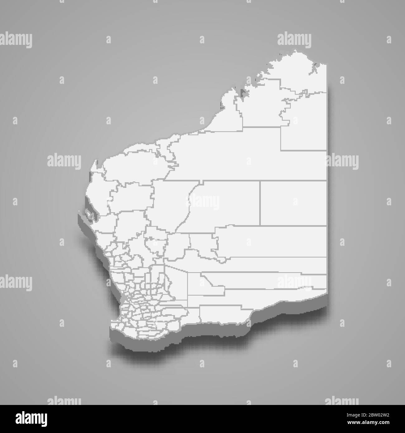 Map of western australia hi-res stock photography and images - Alamy