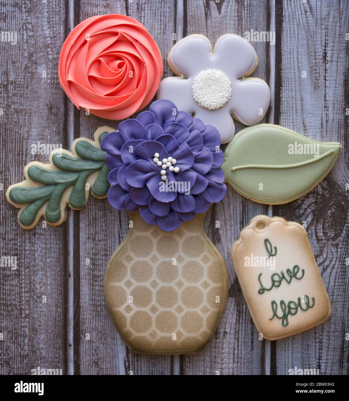 Cookie Flower Vase Stock Photo Alamy