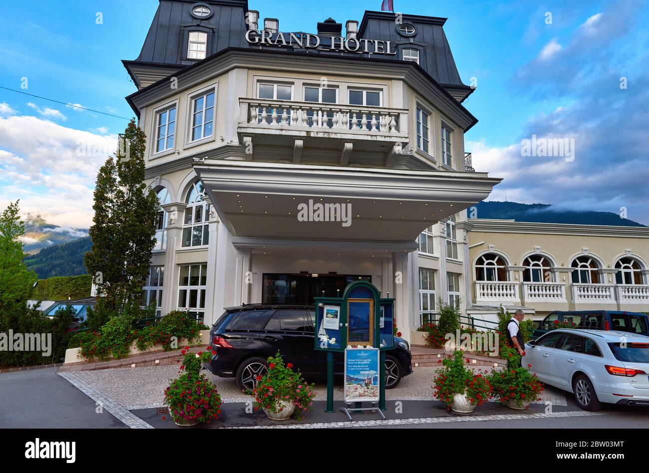 Grand Hotel at Zell am See in Austria Stock Photo