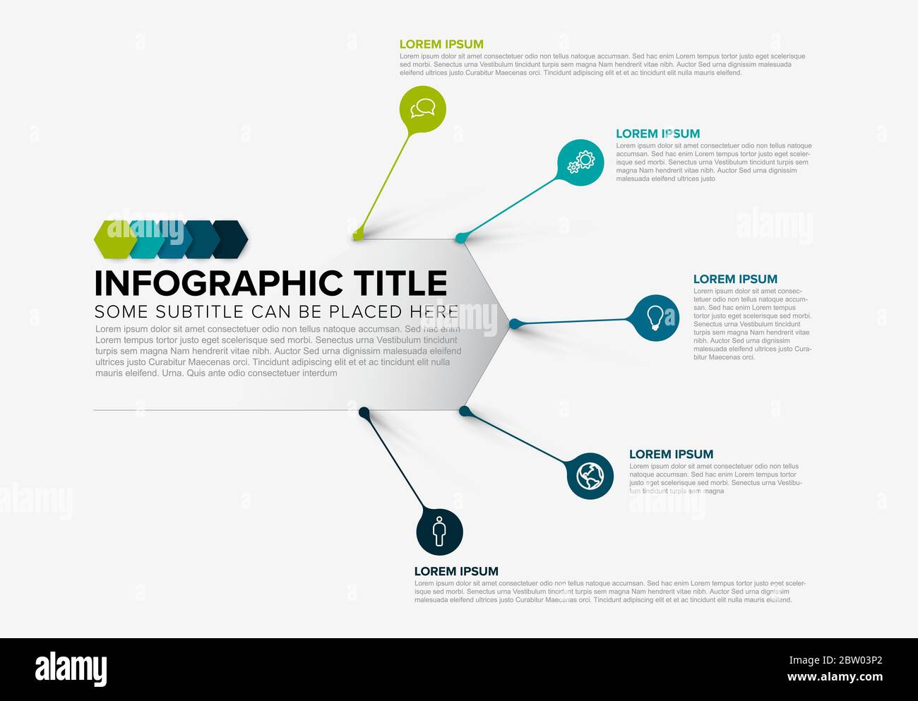 Vector multipurpose Infographic template made from teal droplet pins Stock Vector