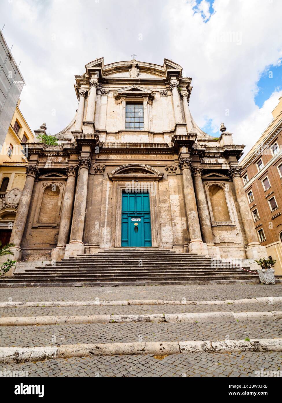 The church of San Nicola da Tolentino (Saint Nicholas of Tolentino) - Rome, Italy Stock Photo