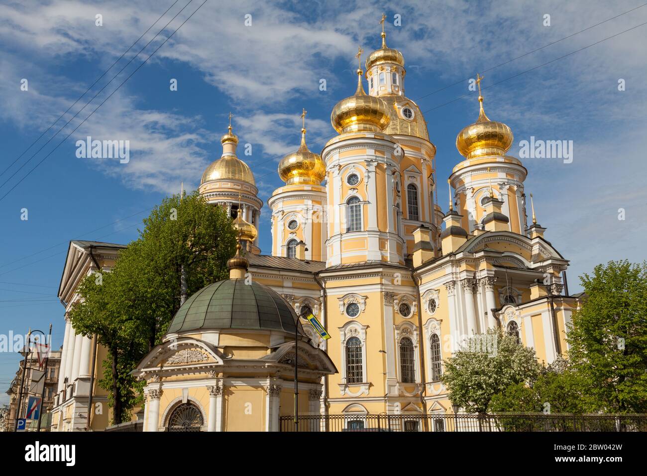 Our Lady of Vladimir Church, Vladimirsky Prospect, St. Petersburg, Russia. Stock Photo