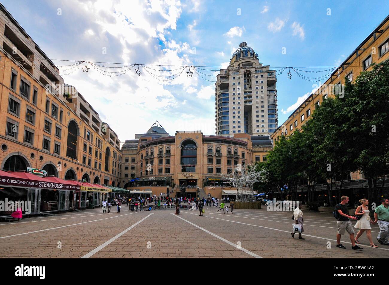 Johannesburg, South Africa Dec 18, 2011 Nelson Mandela Square in