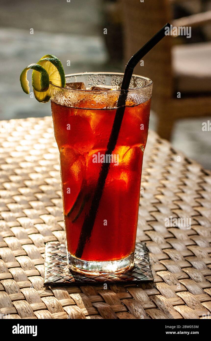 Cooling Iced Tea Stock Photo Alamy