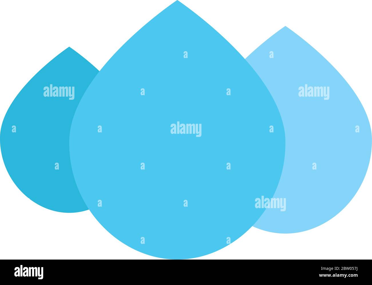 water drops icon over white background, flat style, vector illustration ...