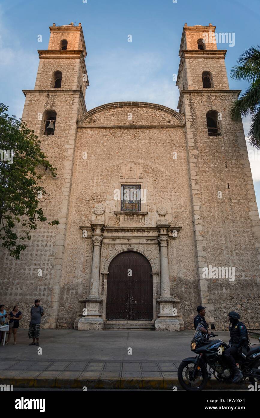 The rectory Jesus (Third Order), a Catholic church in the city centre,  Merida, Yucatan, Mexico Stock Photo