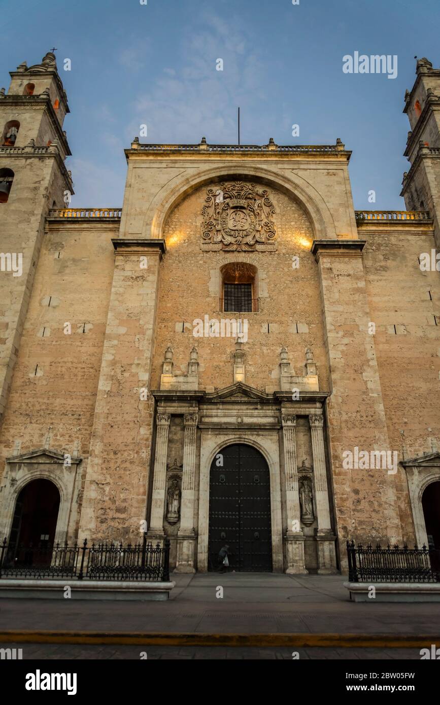 Merida Cathedral, built in the 16th century, Merida, Yucatan, Mexico ...