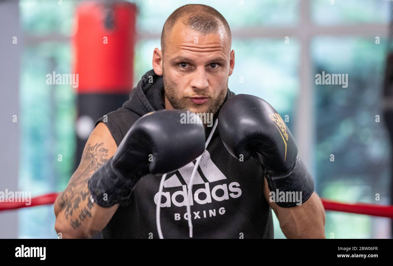Berlin Germany 28th May Boxing Middleweight Ebu Eu Boxer Bjorn Schicke Prepares For His Middleweight Title Fight In The Gym He Will Defend His Ebu Eu Title On June 12 Under Strict Hygiene Berlin Germany 28th May Boxing Middleweight Ebu Eu Boxer Bjorn Schicke Prepares For His Middleweight Title Fight In The Gym He Will Defend His Ebu Eu Title On June 12 Under Strict Hygiene