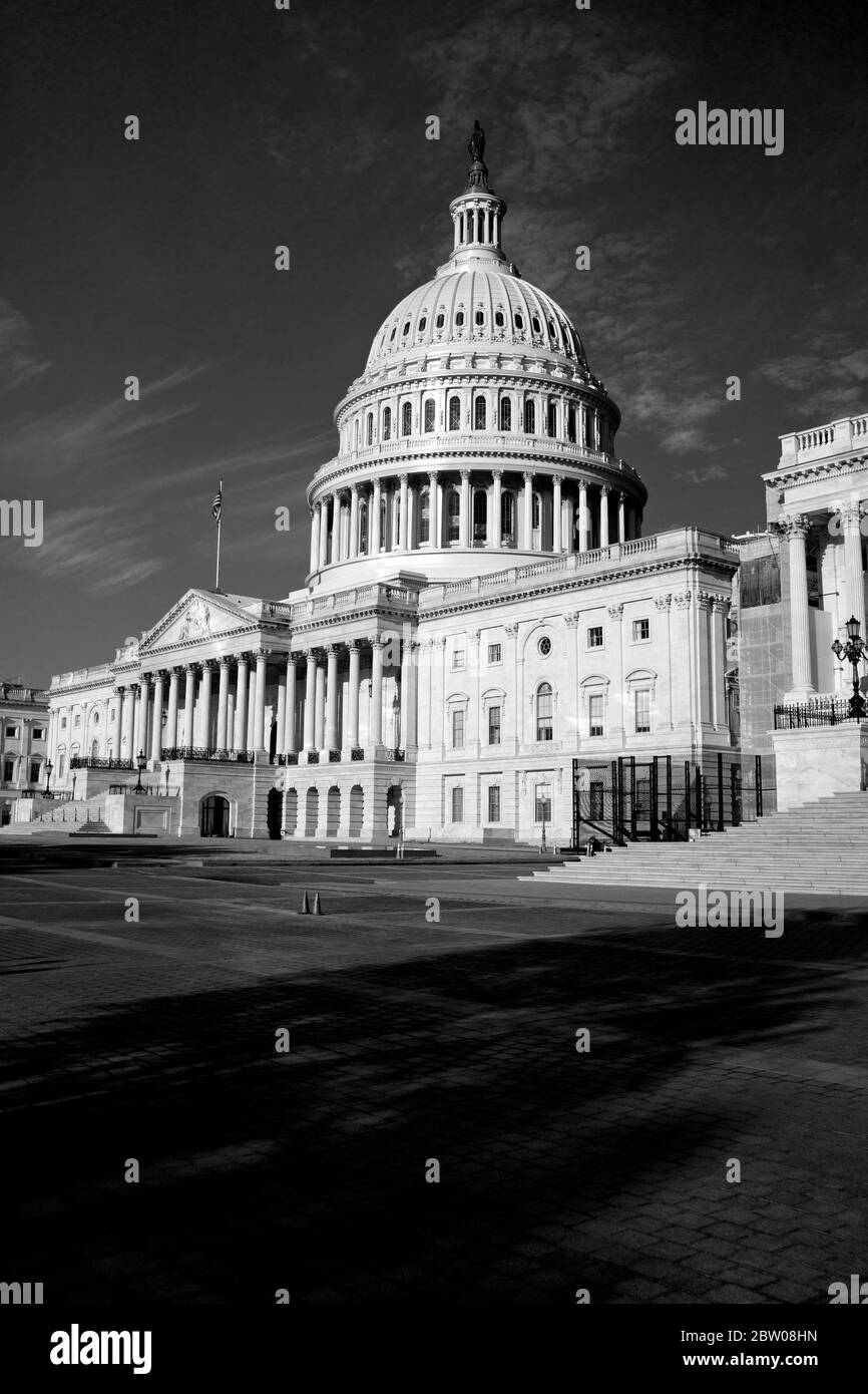 The United States Capitol, First St SE, Washington, DC 20004, USA.  Photographed in the daytime. American tourist destination.  United States Congress Stock Photo