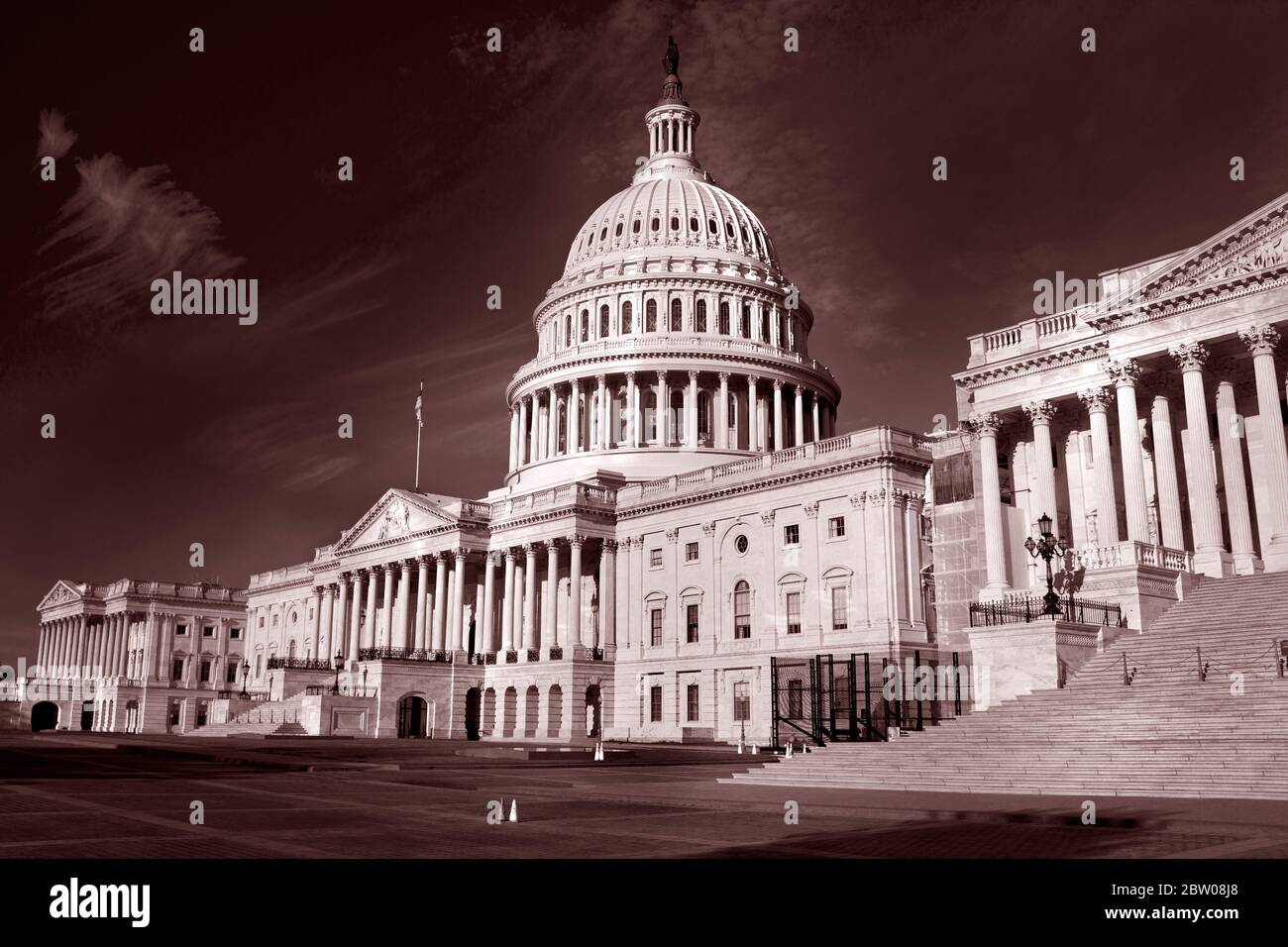 The United States Capitol, First St SE, Washington, DC 20004, USA.  Photographed in the daytime. American tourist destination.  United States Congress Stock Photo