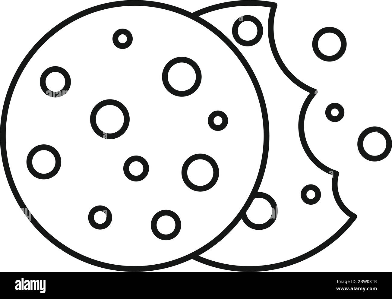 Christmas biscuit icon. Outline christmas biscuit vector icon for web