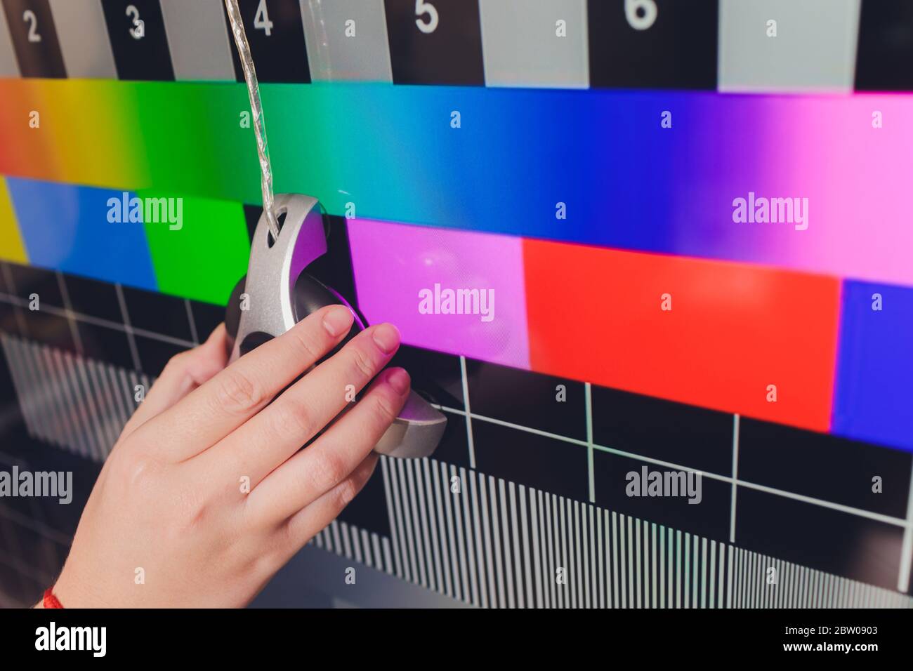 photographer monitor with Display Calibration in the office, tools for