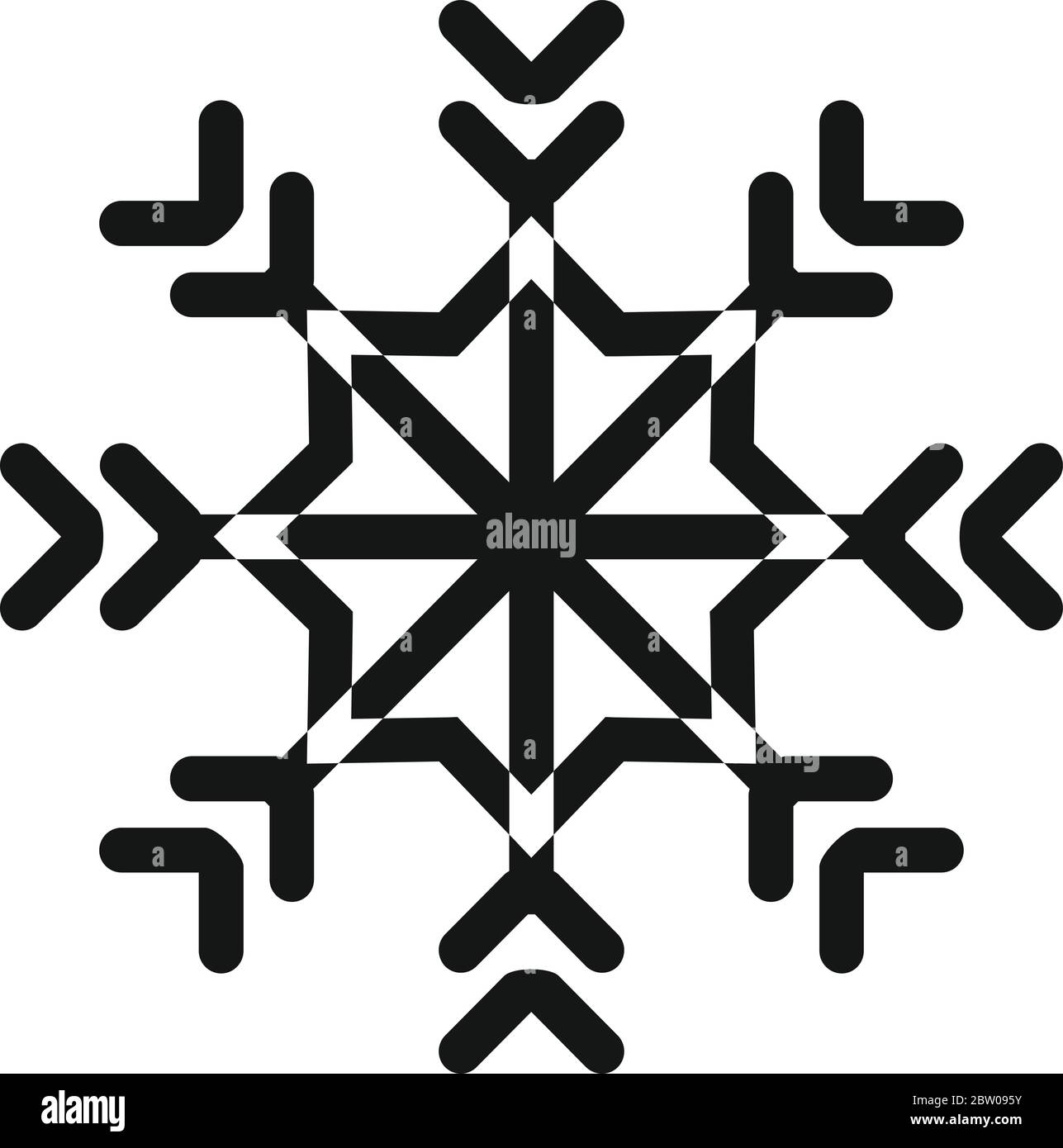 Star snowflake icon. Simple illustration of star snowflake vector icon ...