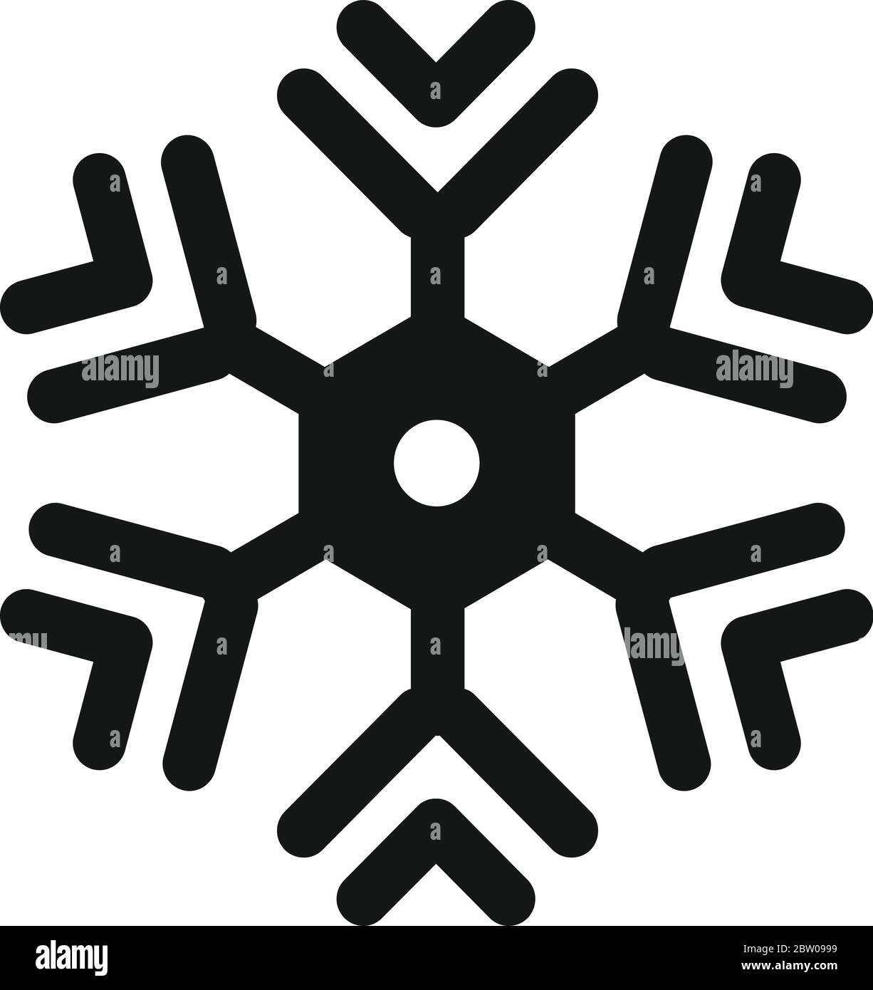 Shape snowflake icon. Simple illustration of shape snowflake vector ...