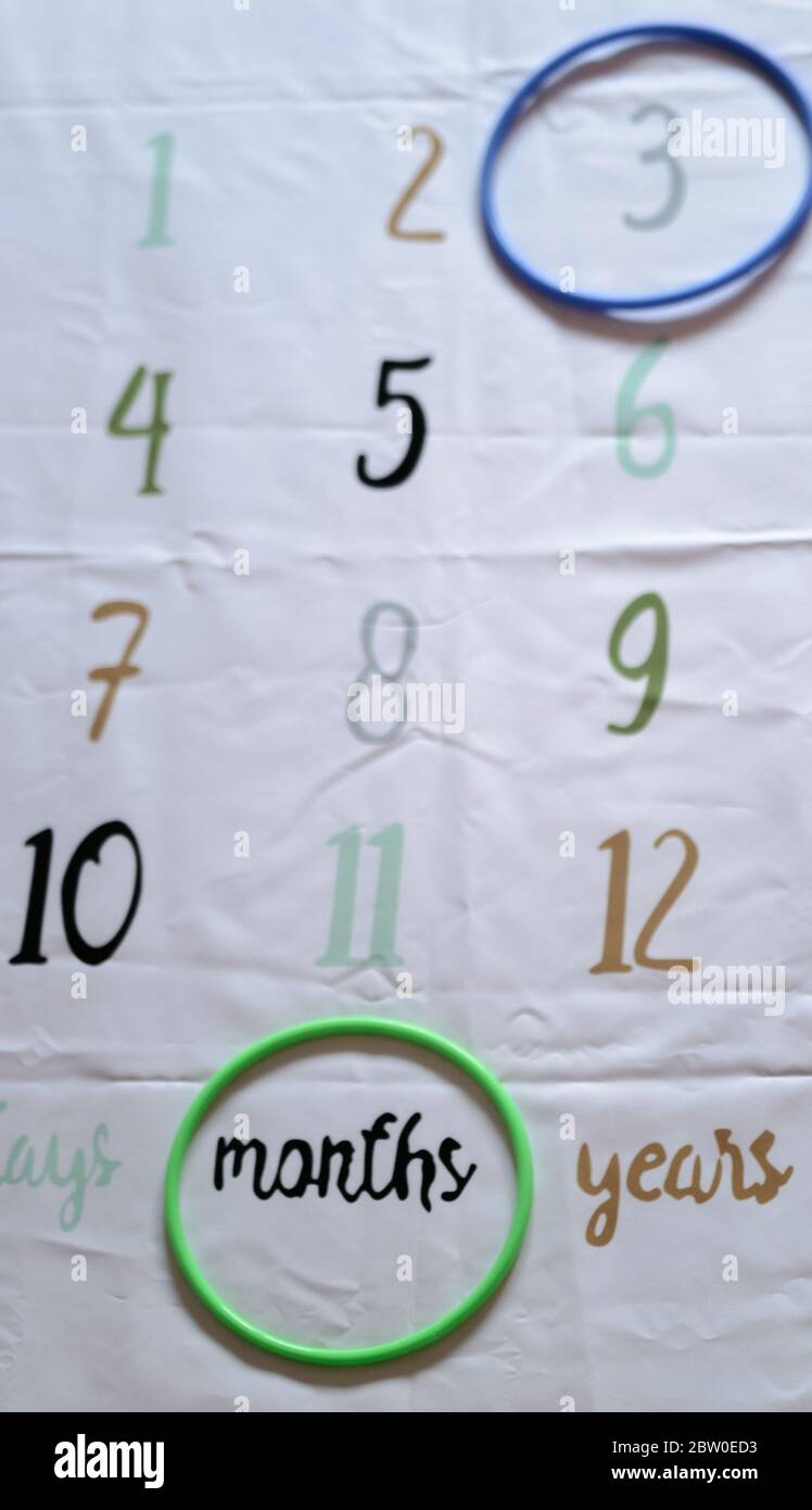 Baby Calendar Day Month Year Stock Photo