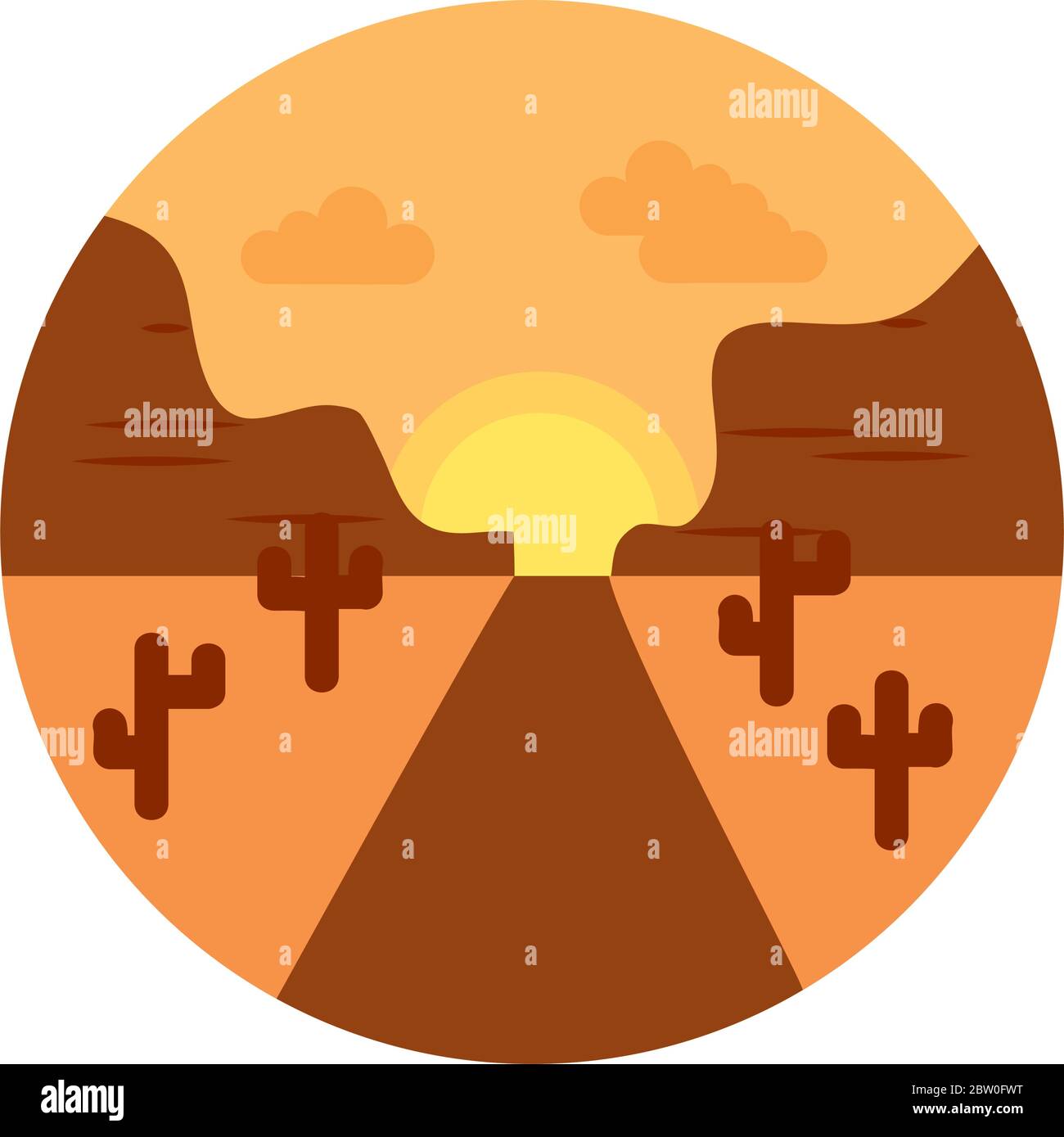 Clouds over desert Stock Vector Images - Alamy
