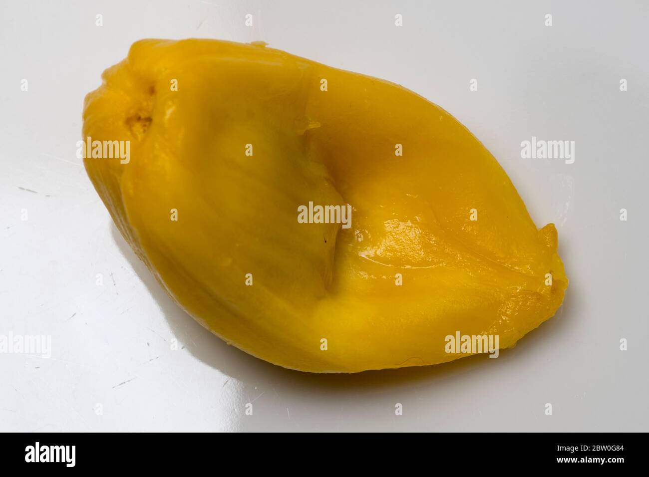 Ripe jackfruit on white background Stock Photo - Alamy