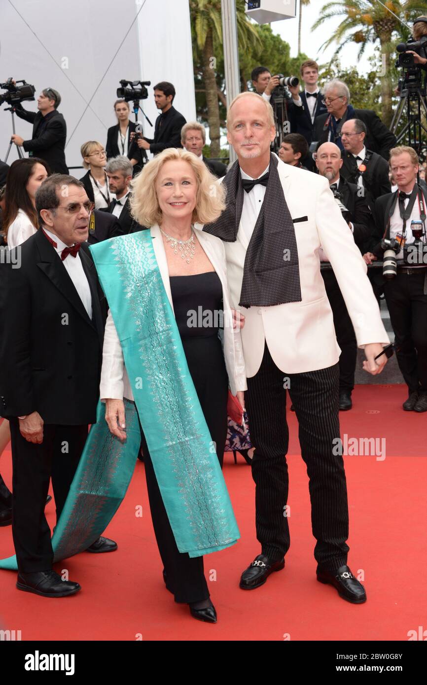 May 26, 2017 - Cannes, France - BRIGITTE FOSSEY  (L) and LARRY CECH attends 'Amant Double (L'Amant Double')' Red Carpet Arrivals during the 70th annual Cannes Film Festival at Palais des Festivals. (Credit Image: © Frederick Injimbert/ZUMA Wire) Stock Photo