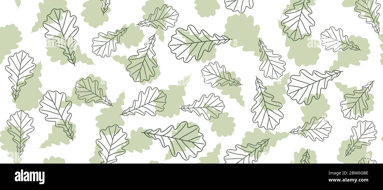 Oak green leaves background Stock Vector Image & Art - Alamy