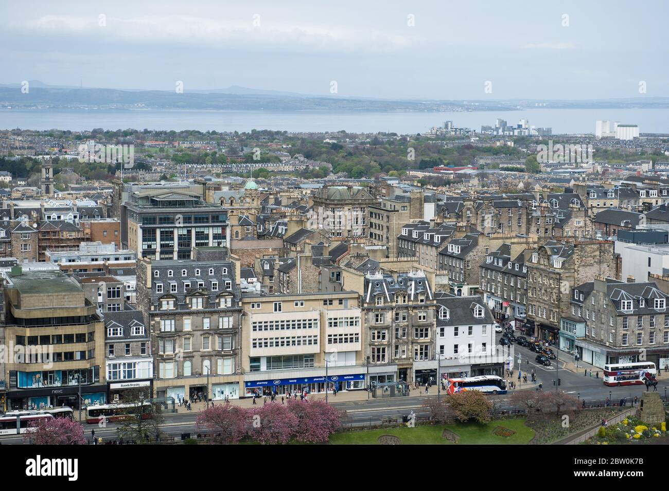 EDINBURGH'S VIEW FROM THE CASTLE Stock Photo