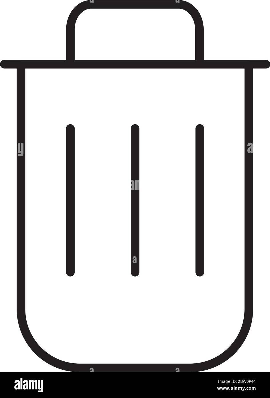 waste bin line style icon Stock Vector Image & Art - Alamy