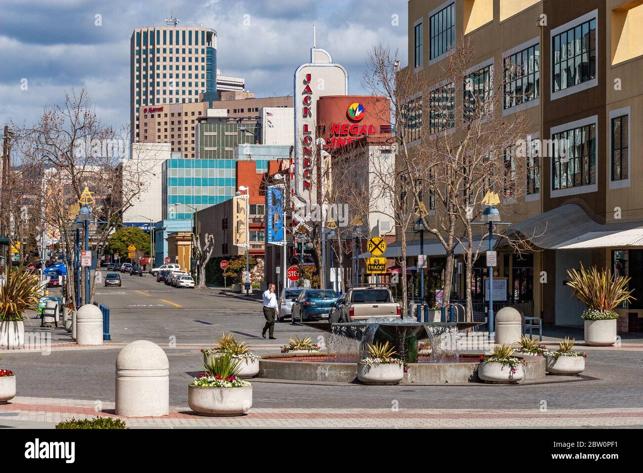 Produce and Waterfront area of Oakland Stock Photo