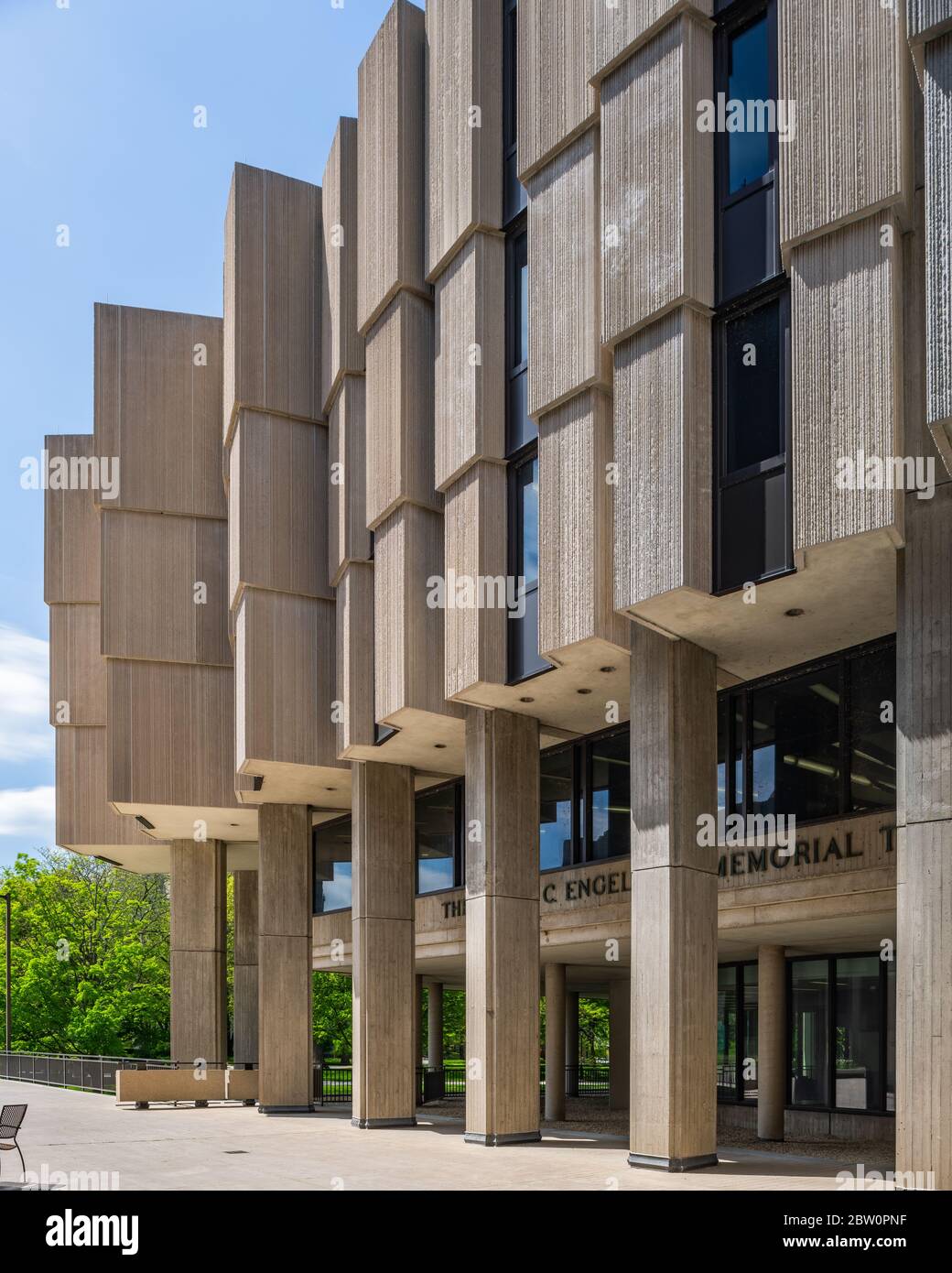 Northwestern University Library designed by Walter Netsch Stock Photo