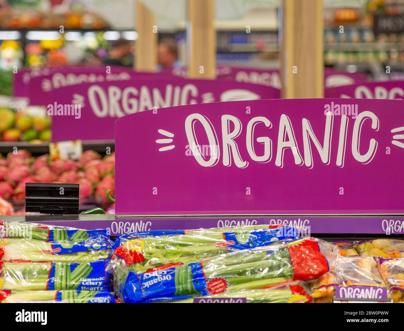 Organic Produce Department Stock Photo Alamy