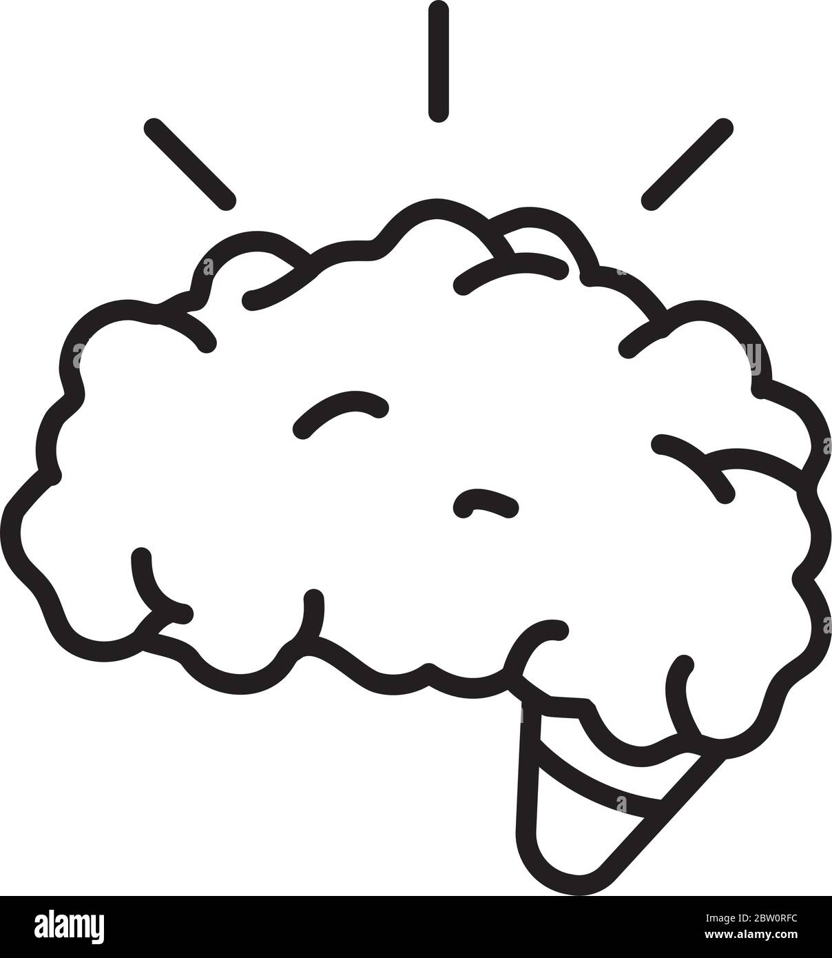 brain human line style icon Stock Vector Image & Art - Alamy