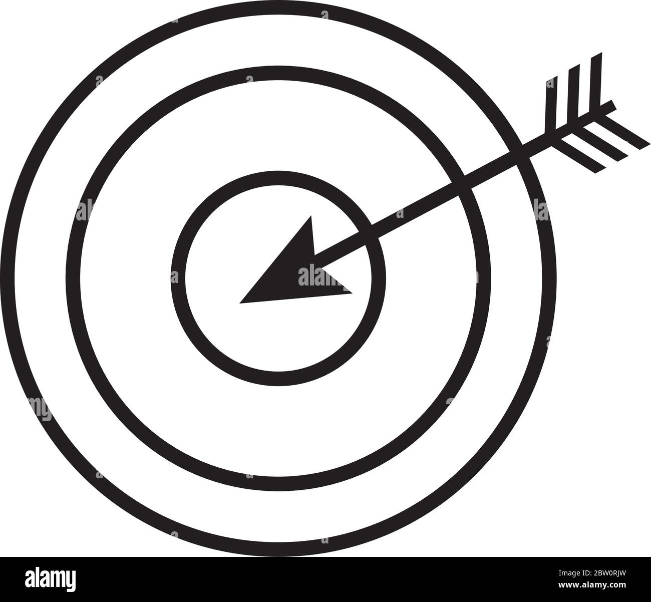 target and arrow line style icon Stock Vector Image & Art - Alamy