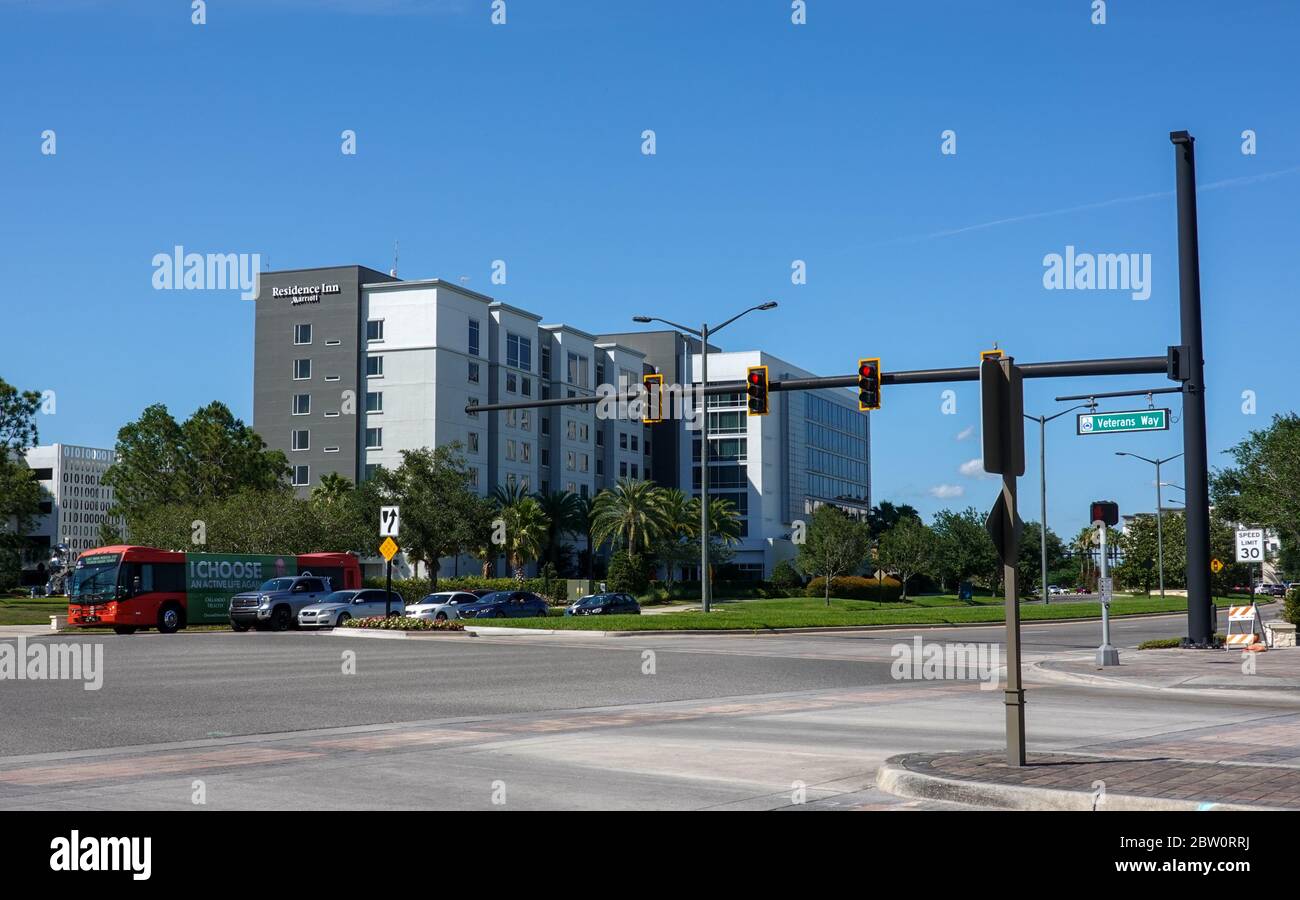 Orlando, FL/USA5/7/20 The exterior of a Marriott Courtyard and