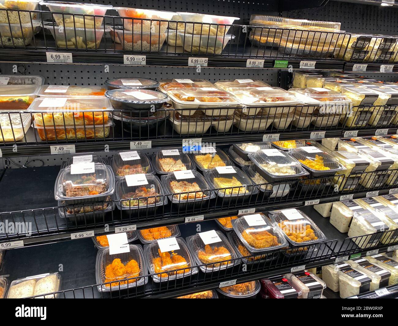 Orlando,FL/USA 5/4/20 The premade food refridgerated case at a Publix