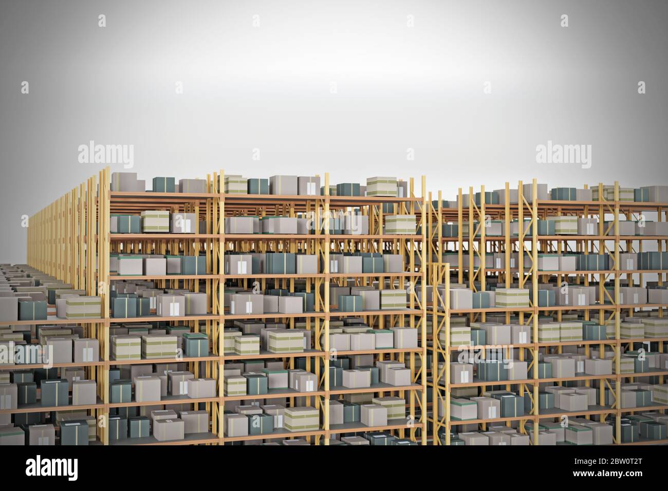 3d illustration of a storage rack isolated on white background Stock ...