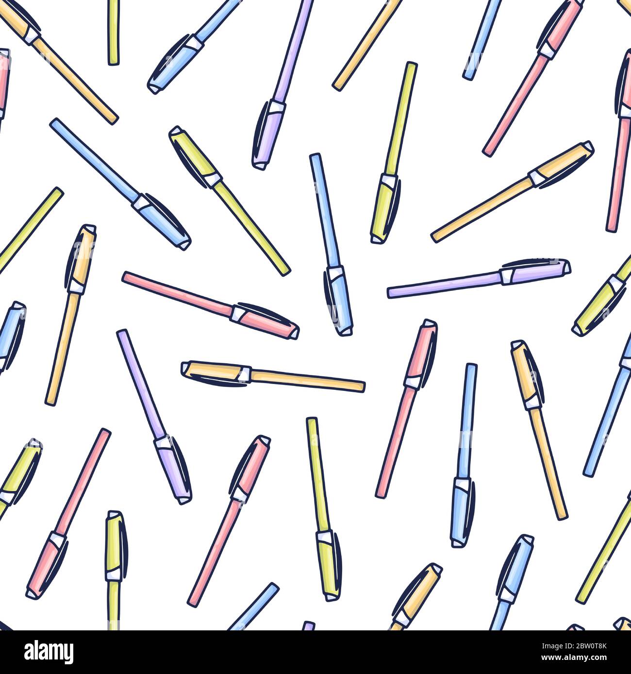 Colorful pens pattern in cartoon style. Seamless texture with pens. Doodle vector elements. Back to school background. Hand drawn sketch Stock Vector Image & Art - Alamy Colorful pens pattern in cartoon style. Seamless texture with pens. Doodle vector elements. Back to school background. Hand drawn sketch Stock Vector Image & Art - Alamy
