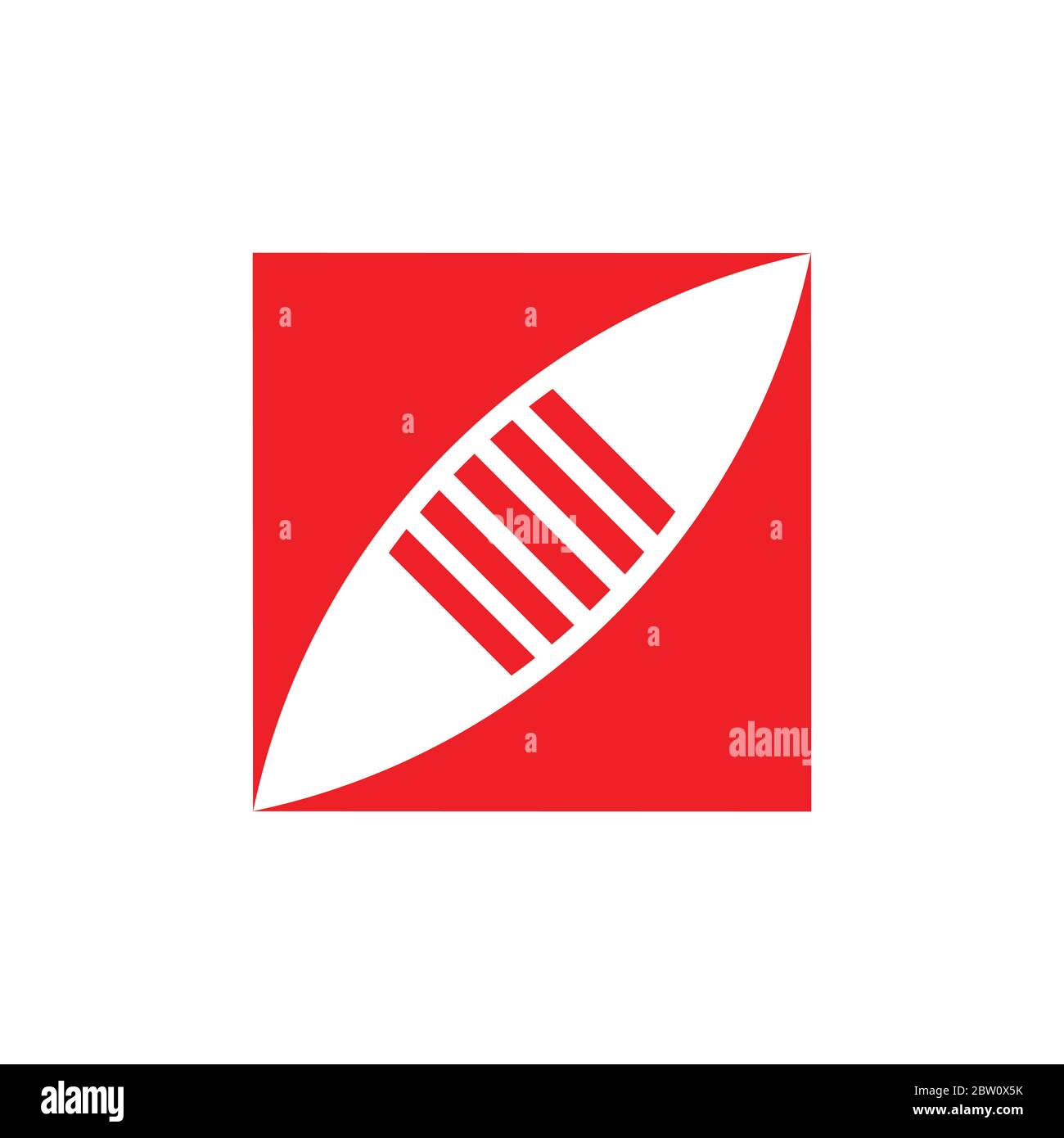 arrow square geometric logo vector Stock Vector