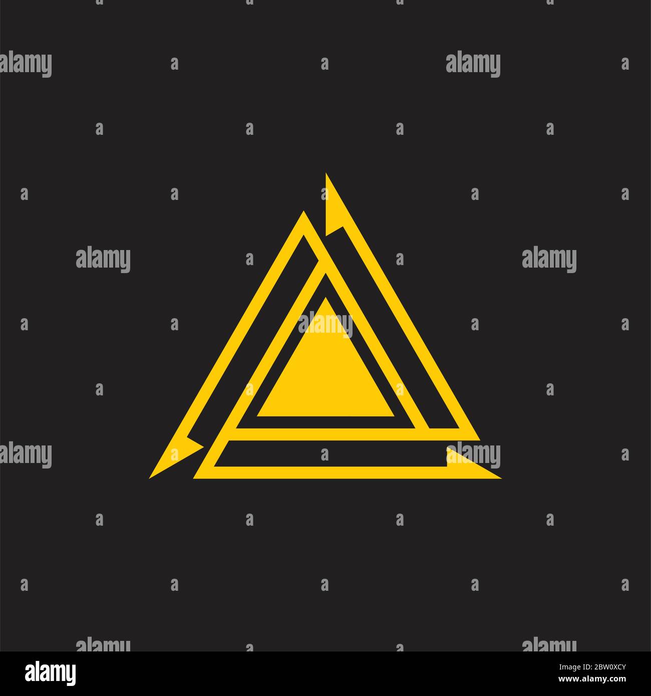 triangle circle geometric arrow line logo vector Stock Vector Image ...