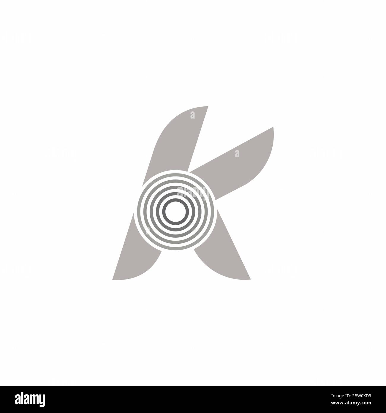 abstract letter ok stripes motion geometric gradient logo vector Stock Vector