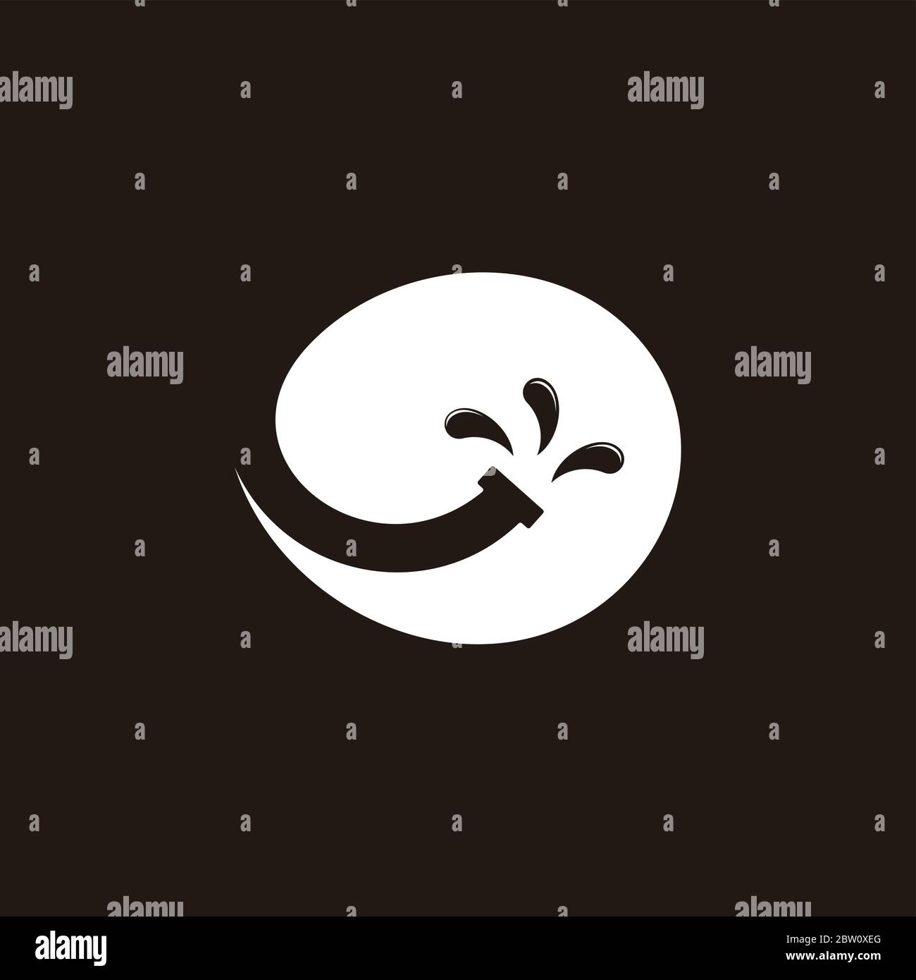 pipe water splash symbol logo vector Stock Vector